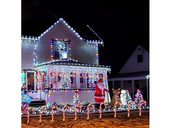 10" Candy Cane Pathway Lights 10 Pack