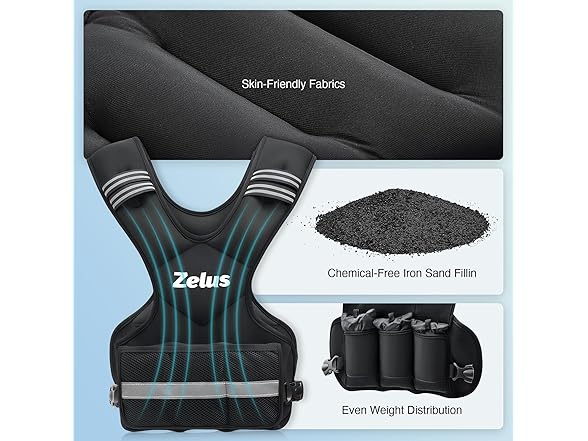 ZELUS Weighted Vest - 20-32lbs