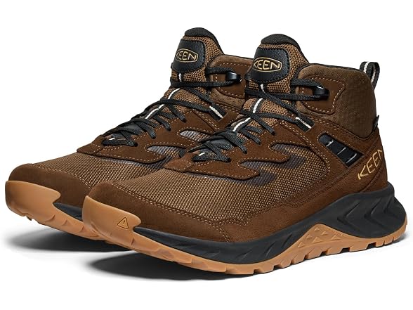 KEEN Men's Hightrail Mid Height Durable Lightweight Breathable Leather Waterproof Hiking Boots