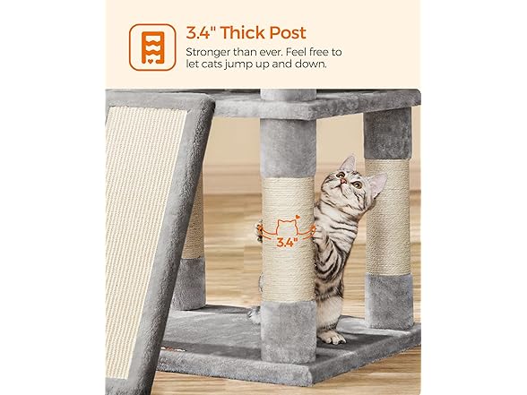 Feandrea 67 Inches Multi-Level Cat Tree
