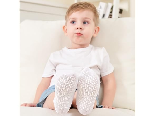 9 Pair Baby Non-Slip Crew Socks