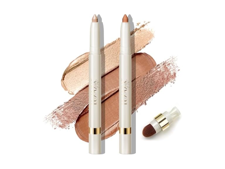 LUXAZA PRO LUP-2Pcs/Set Eyeshadow Makeup Stick, Cream 