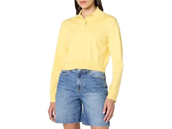 The Drop Women Joan Splitneck Polo Long Sweater - Gallery 5