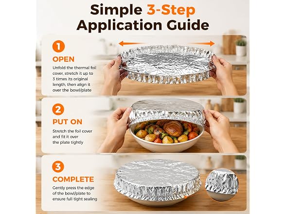 Ufimcit 100pcs Aluminum Foil Food Covers