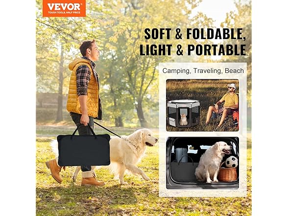 VEVOR Foldable Pet Playpen