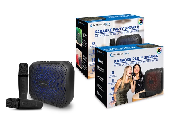 8" Karaoke Speaker w/ 2 Mics