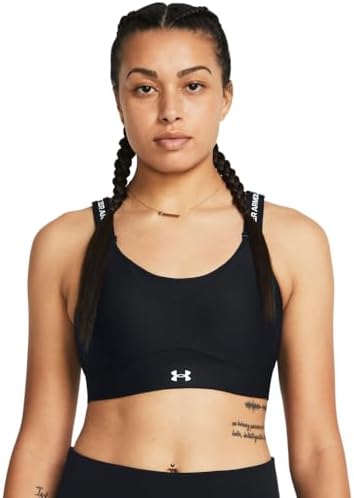 Under Armour Womens Infinity High Impact Sports Bra, (001) Black / / White, Small A-C