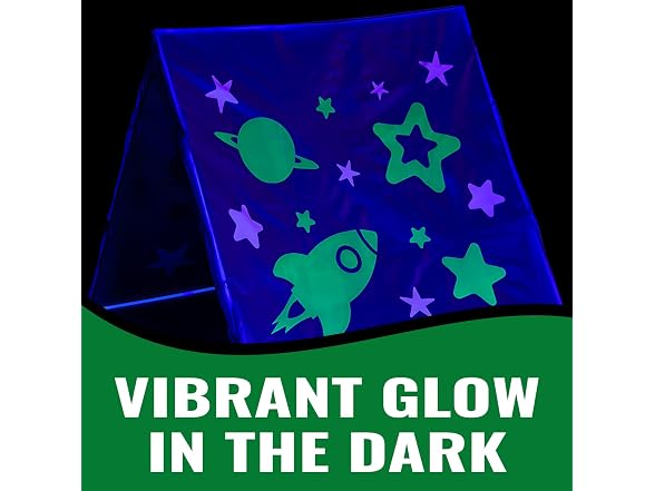Fun Express 45" x 40" Glow-in-The-Dark Outer Space Polyester Sleepover Tent