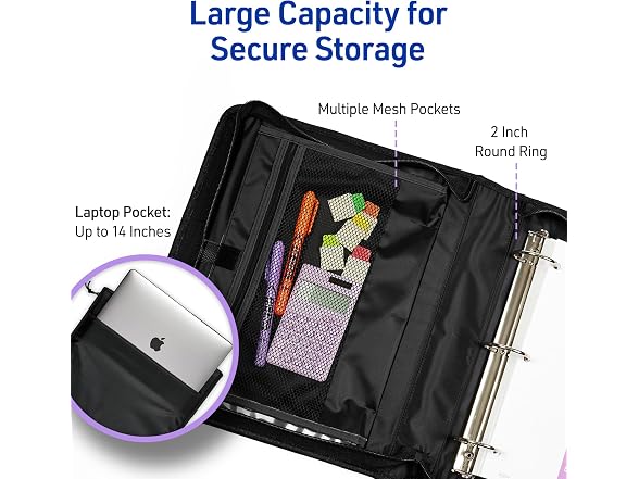 Avery Zipper 3 Ring Binder 2" 375-Sheet
