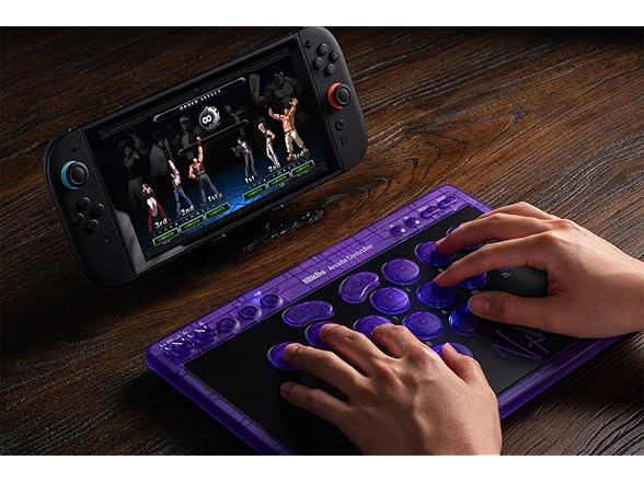 8BitDo All-Button Arcade Purple Signature Edition Controller