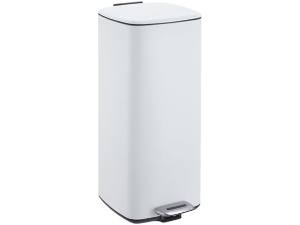 Takywep 8 Gal Step-On Trash Can White