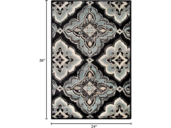 Superior Modern Floral Medallion Indoor Rug, 2'x3'