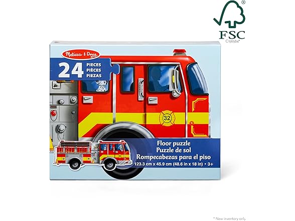 MELISSA & DOUG FLOOR PUZZLE GIANT FIRE TRUCK