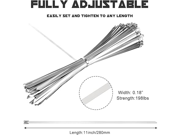 Owl Tools Metal Zip Ties, 1000-Pack