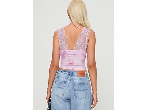 Princess Polly Typha Floral Lace Crop Top