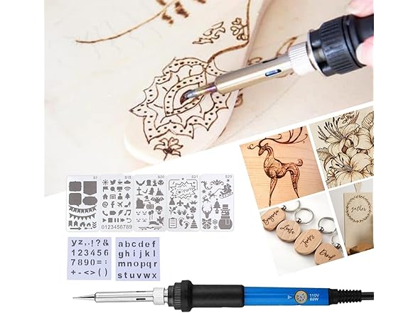 Wood Burning Kit 42Pcs Adjustable Temp