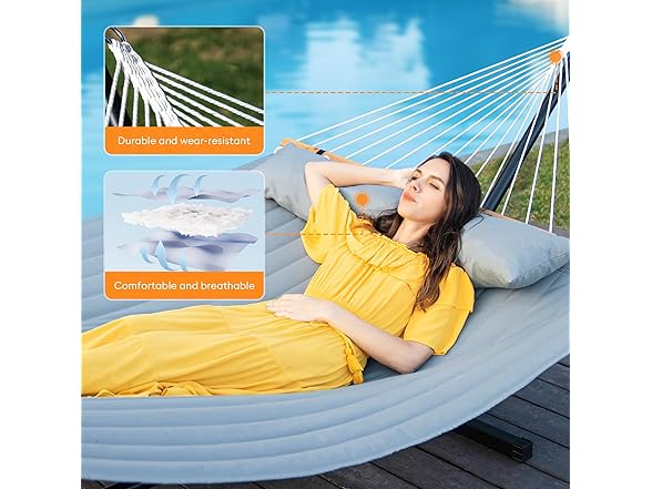 Everyfun Double Hammock with Spreader Bar