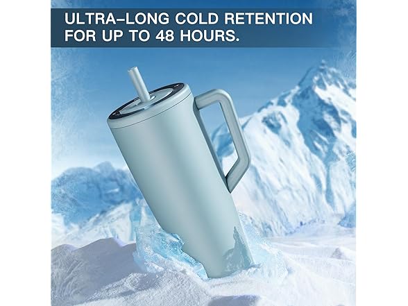 LOONLAI 40 Oz Insulated Water Bottle, Dune