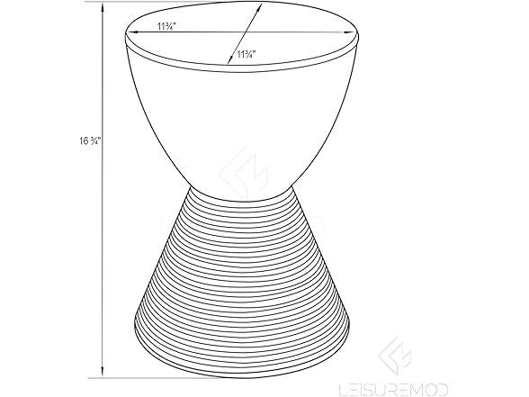 LeisureMod Boyd Round Side Table