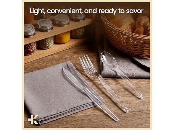 Bakken Disposable Cutlery Set 180 Pieces