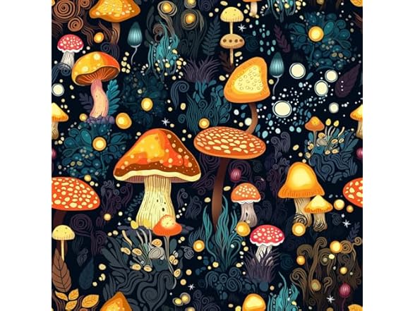 MAGAFA Fairytale Mushroom Peel & Stick Wallpaper