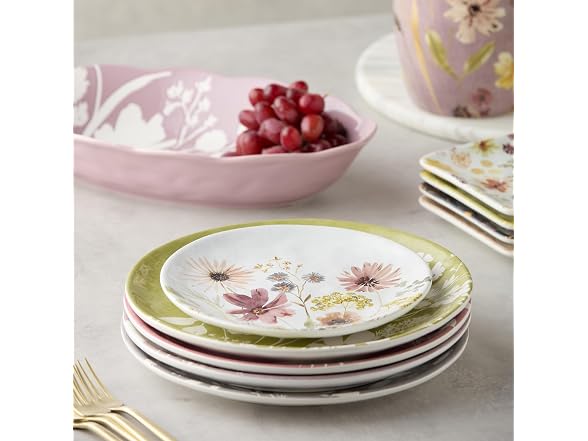 Wildflowers Ceramic Dessert Plates 4CT