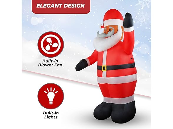 Top Treasures 6 ft Christmas Inflatable Santa Claus