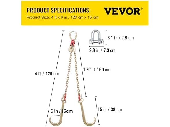 V-Chain Bridle, 9620 lbs Working Load Limit