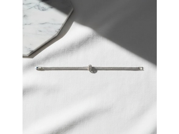 Initial Tennis + Cuban CZ Bracelet