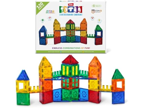 Tytan Magnetic Tiles 120-Piece Building Set by ZURU