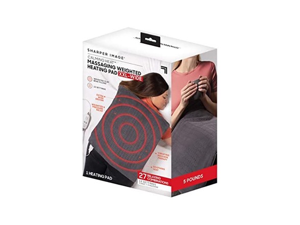 Sharper Image Massaging Heat Pad 12x24 Inch Gray With Remote CWT02106 Bulk