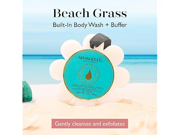 Spongelle Beach Grass Wild Flower Buffer Body Scrubber