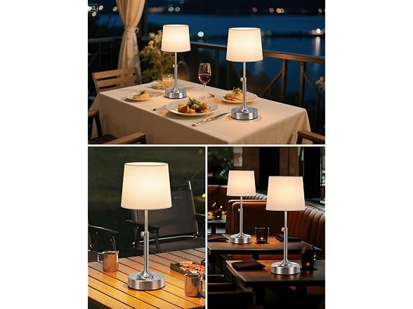 Yochoice Cordless Table Lamp, Adjustable
