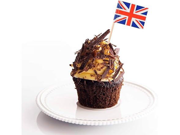 Donoter 100 Pack British Flag Toothpicks