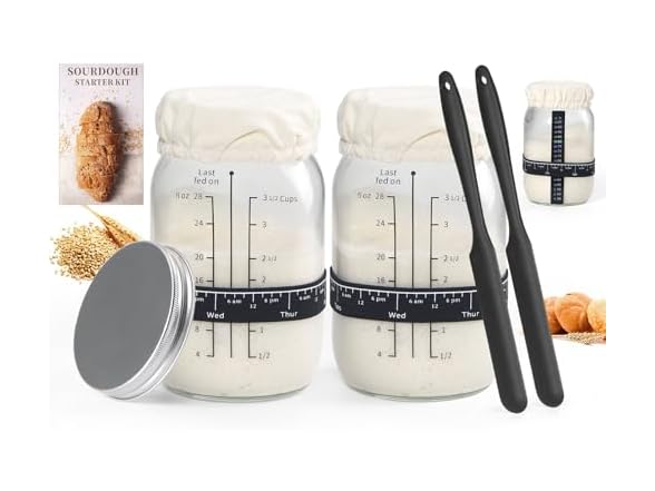 ROLIOUMEN Sourdough Starter Kit, 34oz