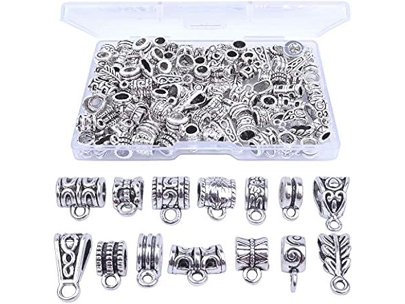 Jdesun 100g Bails Beads,14 Styles Tibeta