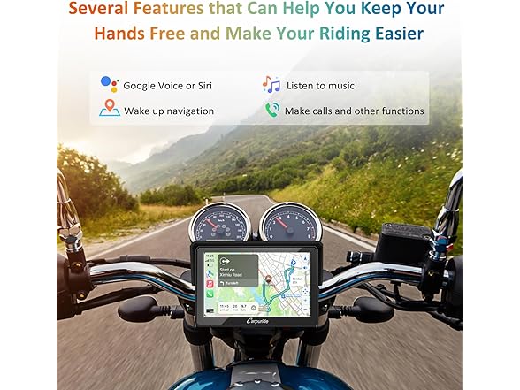 5" Motorcycle CarPlay Screen Waterproof