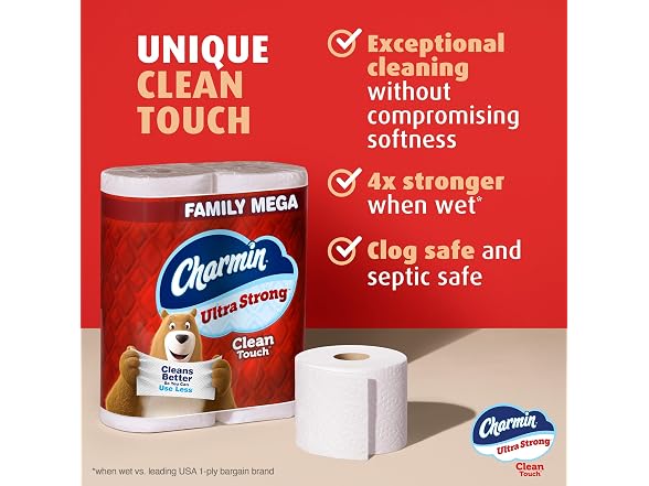 Charmin Ultra Strong Clean Touch 2 Ply Toilet