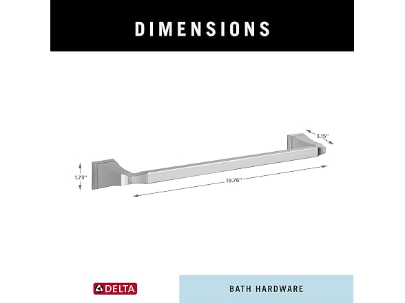 DELTA Dryden 18 inch Towel Bar, Chrome