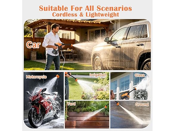 Cordless Portable Pressure Washer 800PSI