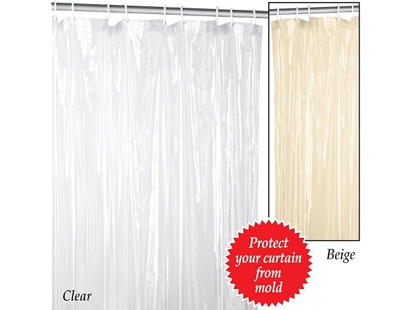 Collections Etc Plastic Shower Curt Liner