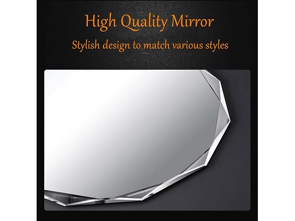 SNUGACE Single Beveled Edge Frameless Vanity Mirror