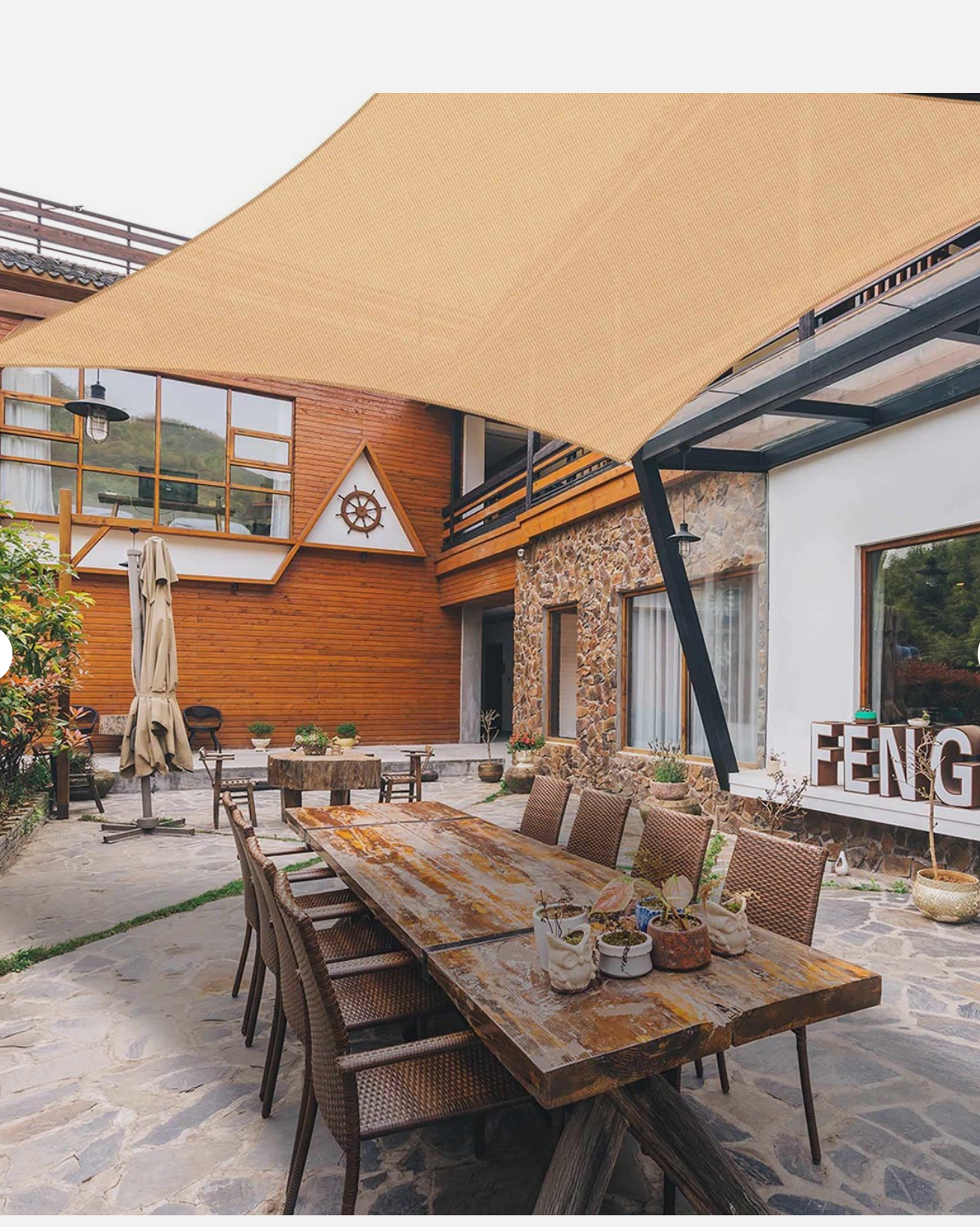 Yescom UV Block Rectangle Sun Shade Sail - Gallery 18