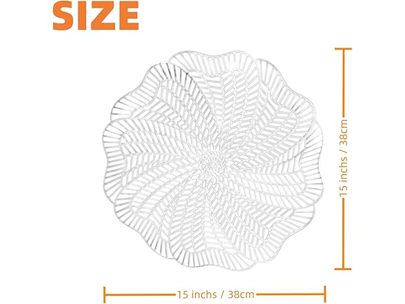 Fenyya Silver Round Placemat Set of 12