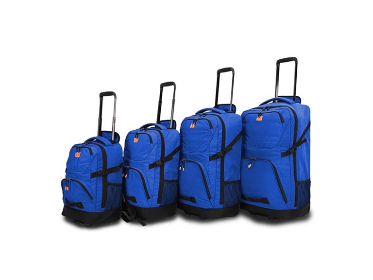 Tucci SCORRE 4pc Wheeled backpack Set, Blue