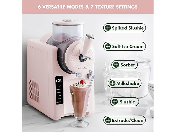 GreenPan Frost Ice Cream Maker & Slushie Machine Pink