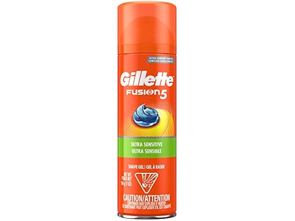 Gillette Fusion5 Ultra Sensitive Shave Gel, 7 Ounce