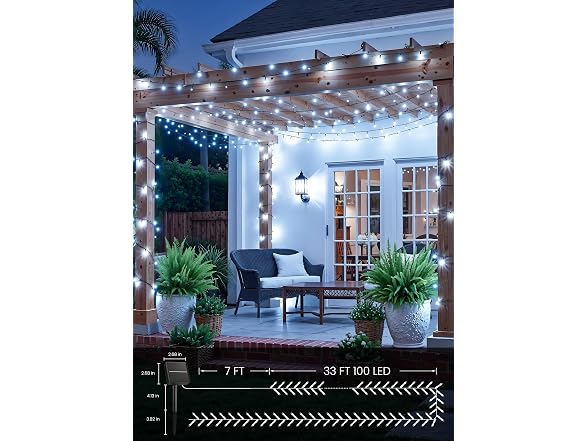 Brightown 2 Pack Solar String Lights Outdoor Waterproof, 80 FT 200 LED