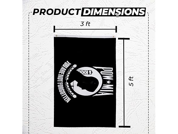 SkyHawk Flags POW MIA Flag 3x5 Ft