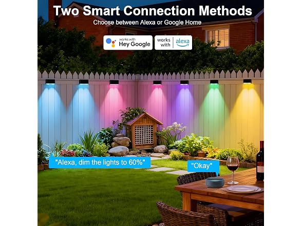 KIALUSH 16 Lights Smart Fence Lights